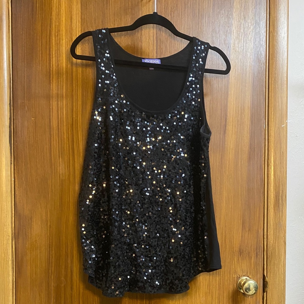 Vivienne Tam Sequin Top size L